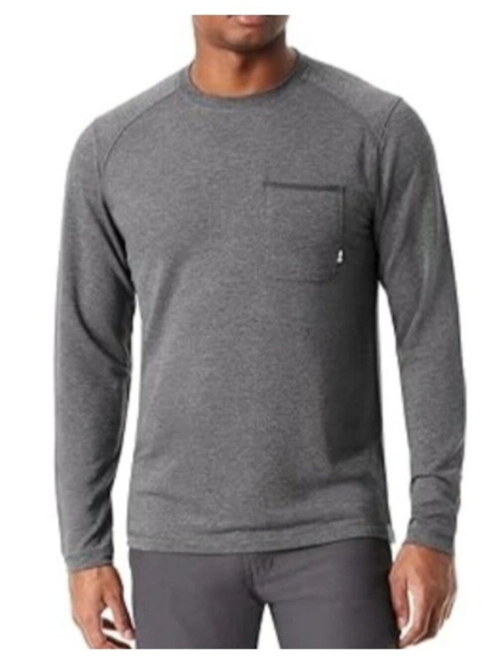 NWT Bass Outdoor Men's XL Black Gray Utili-Tee Long Sleeve Sweatshirt